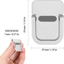 2个铝合金笔记本电脑支架，隐形支架，迷你通用增高架，平板电脑散热支架，型号：QX-J100-1 - 查看 8