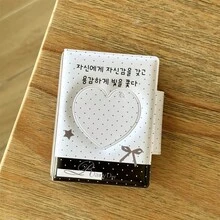 INS风蝴蝶猫咪格子卡片相册，草莓猫咪按扣式3英寸即时照片相册，偶像迷你卡片收纳相册 - 多色 - 查看 13