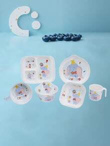 Disney 1件套迪士尼小飞象卡通美耐皿餐具，适合家庭聚餐、生日礼物，耐用可爱，防摔。 - 彩色 - 查看 9