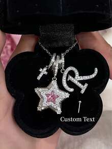 1 chiếc vòng cổ chữ cái đầu tiên bằng vàng đính đá Cubic Zirconia hình trái tim tối giản, vòng cổ chữ cái đơn giản tùy chỉnh, vòng cổ mặt dây chuyền chữ cái đầu tiên bằng thép không gỉ, món quà lý tưởng cho bạn gái, mẹ, gia đình, bạn bè, con gái, kỷ niệm, Ngày Valentine, Ngày của Mẹ, sinh nhật, tốt nghiệp, đeo hàng ngày, đám cưới, tiệc tùng. - Bạc - Xem 5