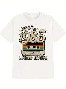 Men's Casual Crew Neck T-Shirt, Graphic Print, Men's Clothing, Western Print T-Shirts, Men's Shirts - 白色 - 查看 6