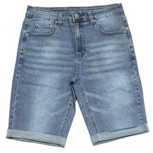 Men's Fashionable Straight Pocket Denim Shorts - Light Wash - View 2