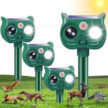 10/4 Pack Ultrasonic Solar Powered Mole Repellers, Groundhog Repellers, Vole Repellers For Lawns, Gardens And Yards To Repel Moles, Voles, Groundhogs, Mice And Other Rodents - 20-45Hz - Xem 1