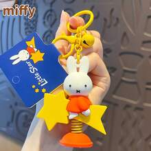 MIFFY 官方米菲点头娃娃背包挂件钥匙扣桌面汽车装饰，可爱礼物。日系可爱蓝色连衣裙米菲点头娃娃，带弹簧底座，可摇摆，精致PVC 3D人物汽车内饰装饰，带粘性底座 - 彩色 - 查看 13