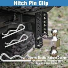 16 Pcs Heavy Duty Cotter Pins, Hitch Pins Clip R Clips Spring Retaining Wire Hair Pins Kotter Pin Strong Spring Tension Large Hardware Pins Trailer Tractors Mower Carts Truck Pin Clip M3x65mm - M3.0x65mm-16PCS - View 3
