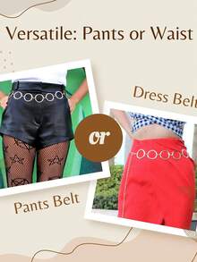 1 curea cu imprimeu portret alb-negru, curea unisex casual streetwear cu cataramă metalică, curea versatilă din PU la modă - Multicolor - Vizualizare 8