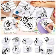 10 piezas de notas adhesivas con tema de notas musicales, notas adhesivas con pentagrama y símbolos musicales, blocs de notas con forma de nota, papel suave fácil de escribir, adhesión fuerte que no se desprende fácilmente, adecuadas para anotaciones de partituras musicales, notas de aula, pegatinas de mensajes, pegatinas de notas y imanes de nevera - Multicolor - Ver 3