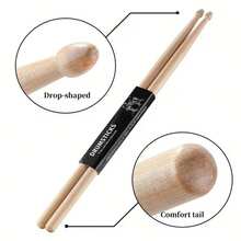 1 Pair Maple Drumsticks - 5A/7A Walnut Drumsticks, Drum Accessories, Solid Wood Drumsticks, String Instruments, Suitable For Outdoor Performances, Music Teaching, Classroom, Performance, Club Performance Dedicated High-Quality Drumsticks - Multicolor - View 3