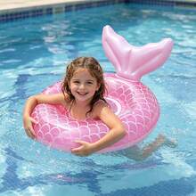 63cm/24.8 Inch Anti-Flip Mermaid Children Swimming Float, Suitable For 3-8 Years Old Kids, Inflatable Swimming Training Device, Children Swimming Float, Kids Floating, Essential Summer Swimming Gear For Children - Multicolor - View 2
