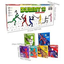 6pcs Movable Action Figure 3D Toy Model, Multi-Joint Posable DIY Assembly Numerical Character Desktop Decor, Comes With Various Weapons, Christmas/Halloween Gift Set - 6pcs - View 4