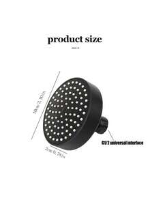 Đầu vòi sen áp lực cao 4 inch, đầu phun tăng cường bằng nhựa, đầu vòi sen cầm tay áp lực màu đen, đầu vòi sen tròn màu đen. - đen - Xem 5