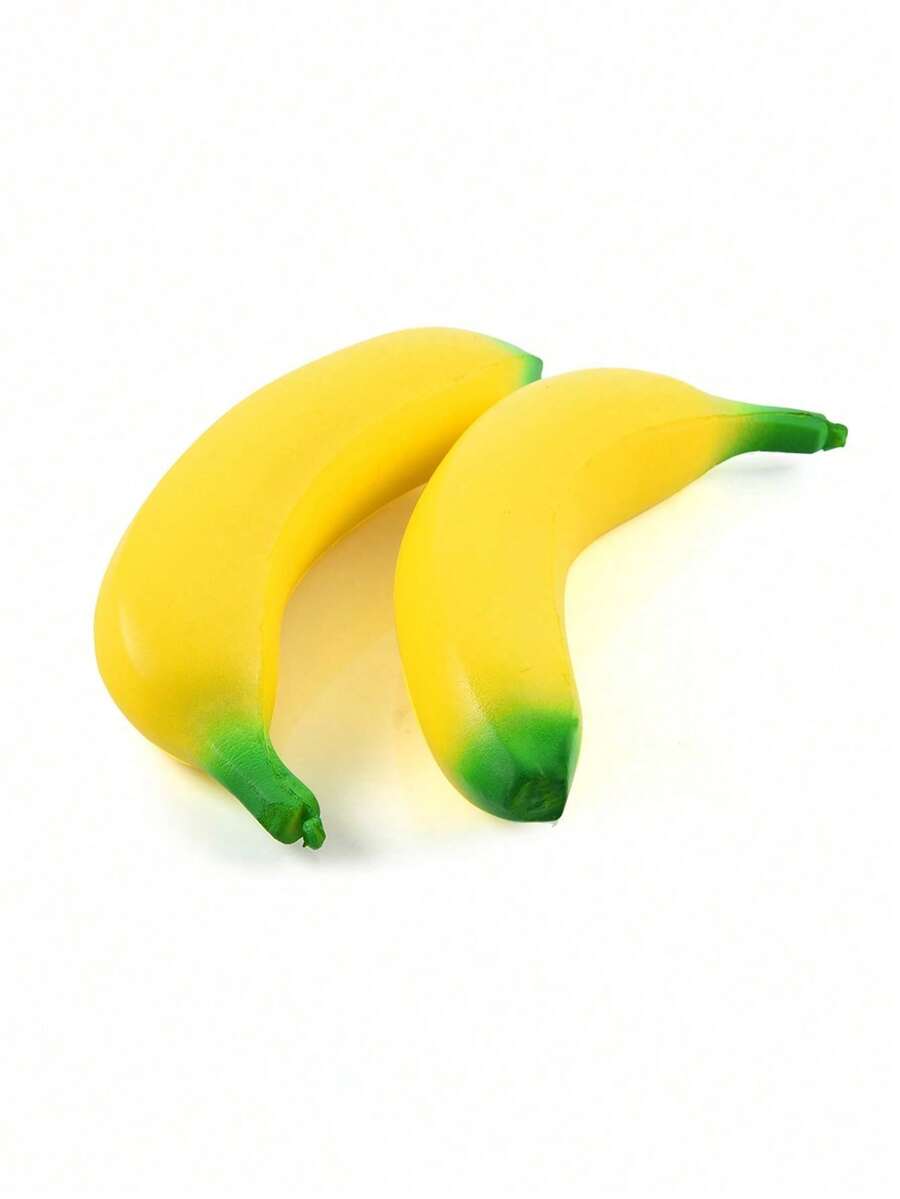 1PC Soft Squishy Banana Simulator, Slow Rising Anti-Stress Fruit Shaped Squeezer, Fun And Stress Relief, Soft Plush Banana - Multicolor - View 1
