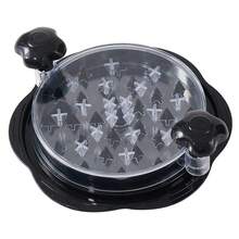 LIVINGANDHOME Manual Rotating Kitchen Chicken Shredder - Black + Transparent - View 5
