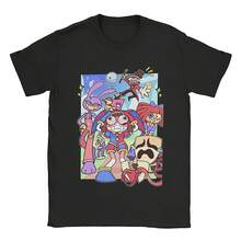 Women's Summer Outfit T-Shirt - The Am-Azing Digital Circus Caine T-Shirt, Unisex Sizes, 220g Heavy Cotton, Spring/Summer Top, Loose Fit, Machine Washable, Pullover Style, Retro Hip-Hop Style, Street Style, Seasonal Clothing, Breathable Material, Holiday Style - Unisex. - Đen 1 - Xem 1