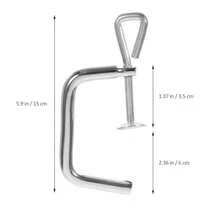 Pata Maker Fixing Clip Univeral P Replacement Part For Manual Pata Hine 6.10 X 2.7 X 0.39 Inch Ecure Holding Acceory For Kitchen Making - Silver - View 2