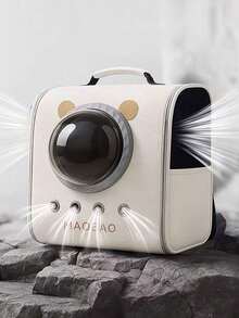 1个带安全拉链的防逃脱宠物背包 | 猫咪背包 | 宽敞透气可折叠猫狗旅行包 | 符合汽车和航空公司规定的可折叠透气笼 - 彩色 - 查看 7