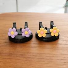 Soporte de teléfono para coche con forma de flor, soporte de navegación de material ABS para el salpicadero - Multicolor - Ver 7