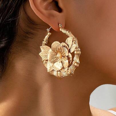 1 Đôi bông tai hình hoa phong cách Bohemian, thời trang dành cho nữ, phù hợp để đeo hàng ngày, đi nghỉ mát và làm quà tặng.