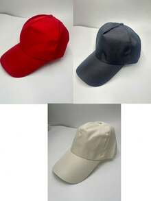 Solid Color Baseball Cap, Multiple Colors Available, Classic Minimalist Design Suitable For All Face Shapes, Wide Brim Effectively Blocks Sun, Suitable For Casual, Sports, Commuting All Seasons, Adjustable Buckle Design Fits Head Circumference, Essential Daily Wear Snapback,Summer,Beach,Holiday - A - View 6