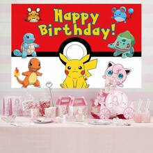 Đồ dùng trang trí tiệc sinh nhật Pokemon có bản quyền, Vải phông nền trang trí màu đỏ trắng vàng vui nhộn, Phông nền chụp ảnh hoạt hình Anime, Áp phích, Phụ kiện chụp ảnh, Vải phông nền trang trí tiệc sinh nhật hoàn hảo, Biểu ngữ, Phông nền chụp ảnh, Trang trí tiệc sinh nhật, Kích thước: 82.7*59.1/59.1*39.4/39.4*29.5 inch - Nhiều màu - Xem 7