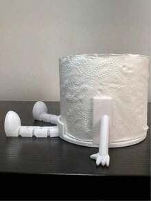 Creative Human-Shaped Toilet Paper Holder - Interesting Sitting Posture Design, ABS Plastic Material, Bathroom Tissue Paper Storage/Novelty Home Decor/Desktop Organizer, Suitable For Home/Adult/Teenager, Bathroom/Bedroom/Living Room, Halloween/Thanksgiving/Christmas Gift, Gift For Friends/Family/Hostess, Minimalist Ins Style (Toilet Paper Holder/Bathroom Storage/Fun Home Decor/Gag Gift/Unique Gift/Bathroom Accessory/Desktop Organizer) - Multicolor - View 10