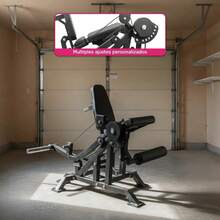 Máquina De Extensión Y Curl De Piernas, Máquina de Piernas para Gimnasio en Casa Ajustable Para Muslo máquina de ejercicio de piernas - Negro - Ver 11