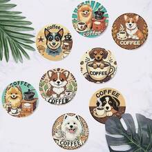 8pcs/Set Diamond Painting Coaster Set, Animal Pattern Coasters (With Holder) - Home Decor DIY Diamond Art Craft Kit For Beginners, Diamond Painting Craft Supplies, Artificial Diamond Art Craft Gift - Sets - View 7
