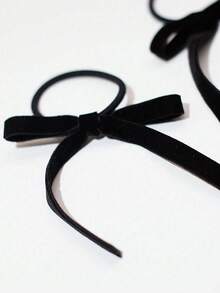 Velvet Bow Headtie, Set Of 2, Simple And Elegant Hair Accessory, Daily Use Headband Hair Accessory Soft , Suitable For Women To Use. Can Be Used As A Hair Tie, Travel,Birthday - Multicolor - View 6