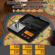 1pc Portable Jewelry Gold Scale, Digital Display Scale, Palm-Sized, Digital Weight Scale, With Tweezers And Weighing Tray, Precise Small Electronic Scale, With Backlit LCD Display, Suitable For Travel, Kitchen, Cooking, Baking, Tea Making And Other Daily Weighing Needs. Batteries Not Included. - Multicolor - View 14