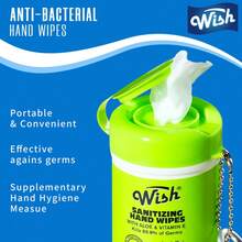 Wish 8 Pack Cute Colorful  Hand Wipes 20CT 4 Fruit Scents Portable Keychain Mini Wipes, Moisturizing Aloe, Back To School Dorm Essentials,Gentle On Skin,No Rinse - 8 Cans - 查看 4