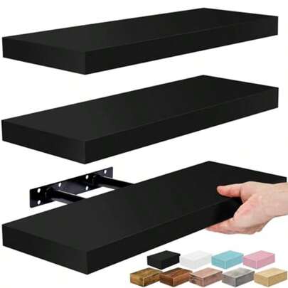 Floating Helve For  16 Inch Floating Helf For Kitchen    He And  Decor - Mounted  Helve With Inible B Black 3 Pack