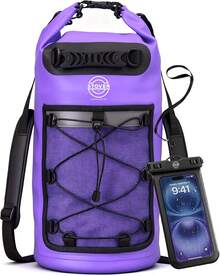 Mochila morada de 30 litros (con funda para teléfono)