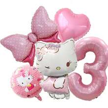 Bộ 5 bóng bay số Sanrio, bóng bay hình nhân vật hoạt hình Hello Kitty dễ thương, bộ bóng bay số Hello Kitty thời trang dành cho bạn bè, gia đình, tiệc sinh nhật, một món quà bất ngờ thú vị. - Xem 16