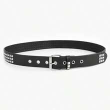 1pc Punk Rivet Stylish Rock Heavy Metal Dark Style Belt - Black - View 4