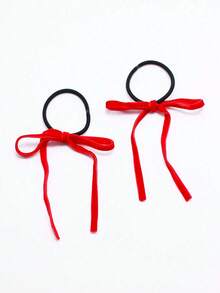 Velvet Bow Headtie, Set Of 2, Simple And Elegant Hair Accessory, Daily Use Headband Hair Accessory Soft , Suitable For Women To Use. Can Be Used As A Hair Tie, Travel,Birthday - Multicolor - View 7