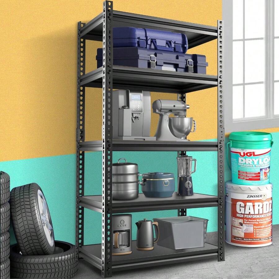 Garage Shelving Heavy Duty Storage Shelves 4/ 5 Tier Adjustable Metal Shelves - As Pic - View 1