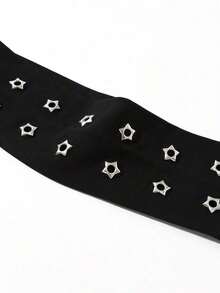 Women Bandana 1pc Fashion Punk Headband Gothic Star Pattern Soft Anti-Slip Elastic Hollow Beach/Holiday Headwear, Stretchy Yoga Sports Hair Accessory, Versatile For Daily Wear Fashion Hair Accessories Classic Hair Bands Fall Winter For Vacation Outfits Woman Elegant Scarf - 多色 2 - 查看 2
