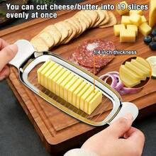 3-Pack Stainless Steel Cheese Slicer And Butter Cutter Set With Wire Slicer, Plane Slicer, And Spreader Knife, Ergonomic Dishwasher  Handles - 1 - View 3