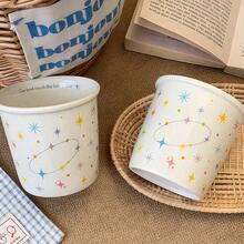 Taza linda con diseño de estrella, taza de café portátil con agarre para el hogar, taza de pareja con patrón creativo de cielo estrellado y muy atractiva, taza de agua de cerámica - Multicolor - Ver 8