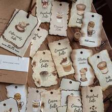 20pcs Vintage Writable Memo Stickers, Retro Coffee Theme Labels, Suitable For Scrapbooks, Planners, Diaries, Collages, DIY Notebooks, Albums, Blank Bookmarks, Tags, Also Can Be Used As Decorative Background Paper And Vintage Stickers, Scrapbooking, Cahier Scrapbook Supplies - A - View 7