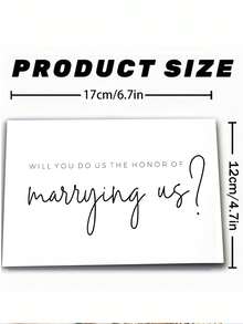 1张，永恒简约婚礼邀请卡“我们喜结连理”。包含信封，厚哑光纸。精致的手写体设计。完美适用于婚礼当天——理想的充满情感的邀请函（12厘米/4.7英寸 x 17厘米/6.7英寸） - 紅色信封 - 查看 2