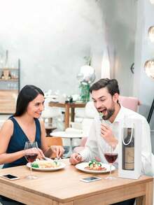 1 pieza/12 piezas Bolsa de regalo para una sola botella para el Día de San Valentín al por mayor, caja de champán para boda con ventana transparente y asa, reutilizable para fiestas de vacaciones y Año Nuevo (Blanco) - Ver 8