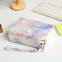 72 Slots Pencil Bag Organizer With Er For Color Pens Or Markers Pencil Case Organizer For Artist - 大理石紫 - 查看 7