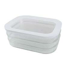 Cajas de almacenamiento para refrigerador - Transparente de tres capas (con tapa) - Ver 4