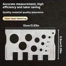 1pc 304 Stainless Steel Screw Measuring Tool, Screw And Bolt Caliper, Durable, Precise Threaded And Distance Measurement, Screw And Nut Gauge, M12 Precise Diameter Caliper, Suitable For All Year Round Use, Happytoday - Ruler - View 4