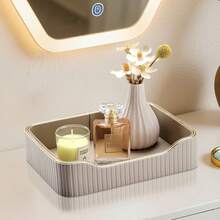 Khay da PU để bàn - Giá đựng điều khiển từ xa & khay đựng đồ lặt vặt, thích hợp cho bàn trang điểm, trưng bày mỹ phẩm, giá đựng son môi, mặt bàn phòng tắm, khay trang trí đựng đồ linh tinh, mỹ phẩm, điện thoại, ví, bát đĩa, đồ trang trí phòng. - Nhiều màu - Xem 13