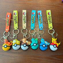 pokemon 1 个宝可梦精灵球钥匙扣，包括伊布和小火龙钥匙扣，动漫收藏钥匙扣，可挂在包包或背包上，是送礼佳品。 - 彩色 - 查看 10