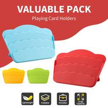 1/2/4pcs Wave Design Poker Card Holder, 4 Colors Available, Portable Poker Card Holder, Suitable For Family Game Night And Gatherings, Poker Cards Not Included - A - View 6