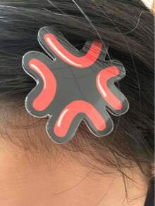 10pcs Cute Acrylic Angry Flame Expression Hair Clips, Funny Expression Side Bangs Hair Clips, Versatile Hair Accessories, Creative Novelty Gift For Girls - Multicolor - View 6