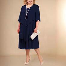 2026 European And American Women's Dress, Loose-Fitting, Tummy-Concealing, Layered Ruffle Gown, Plus-Size Evening Dress For Women - 淺紫色 - 查看 5